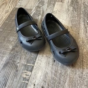 Toddler Girls Black Mary Jane Crocs Size 7